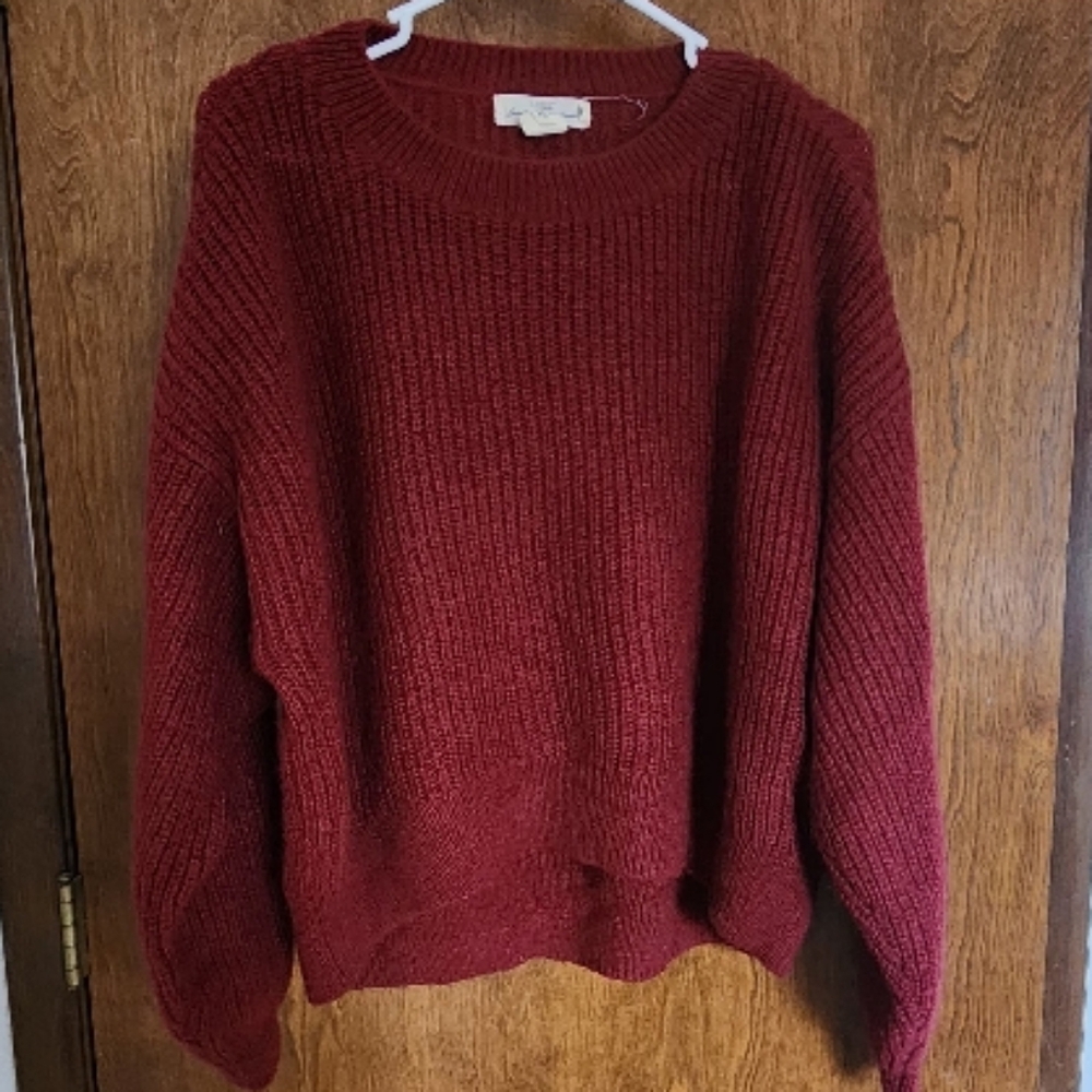 Cozy Red Crew Neck Sweater